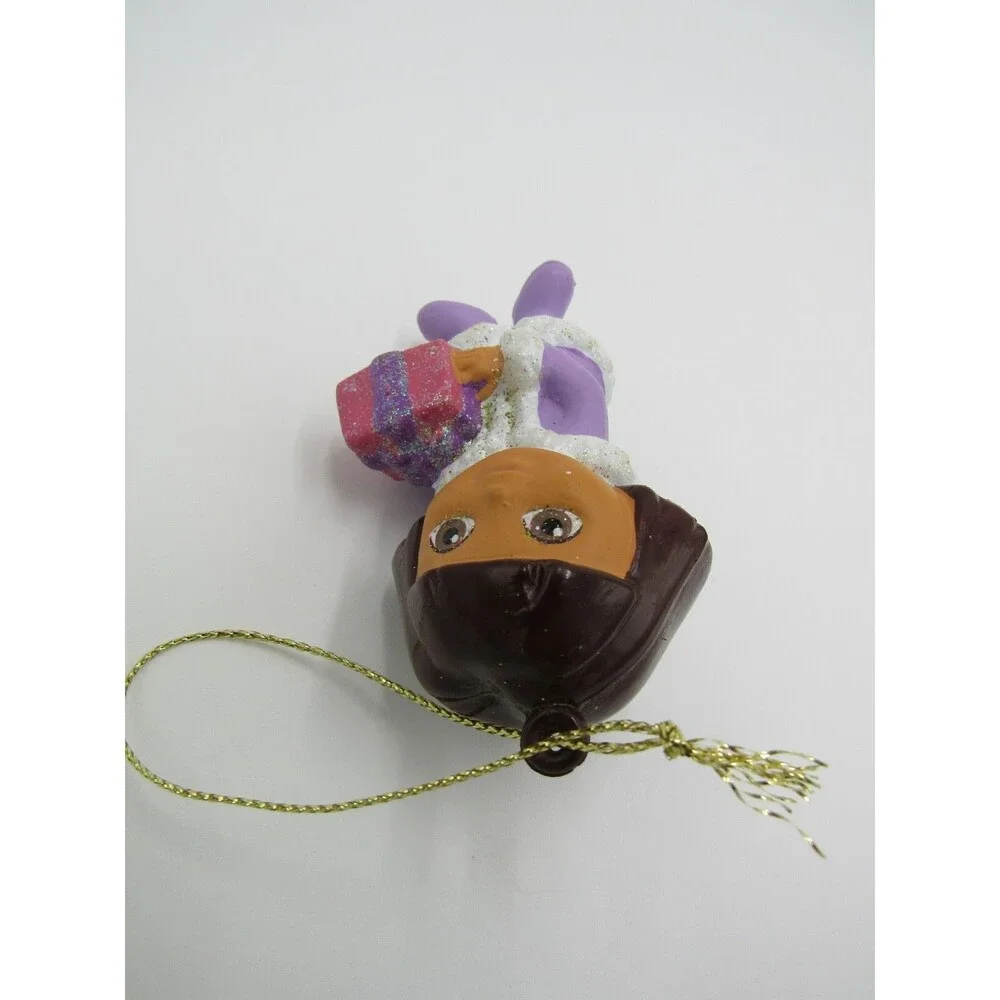 Dora the Explorer Christmas Tree Holiday Ornament Glittery Present Nickelodeon